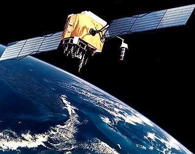 Egy GPS műhold a Fld krl (művszi elkpzels).