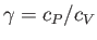 $ \gamma = c_P / c_V$