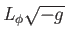 $ \mathit{L}%
_{\phi }\sqrt{-g}$