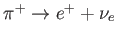 $ \pi ^{+}\rightarrow e^{+}+\nu _{e}$