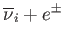 $\displaystyle \overline{\nu }_{i}+e^{\pm }$