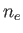 $ n_{e}$