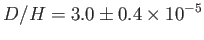 $\displaystyle D/H=3.0\pm
                  0.4\times 10^{-5}$