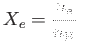 $\displaystyle
                  X_{e}=\frac{n_{e}}{n_{\text{H}}} $