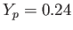 $ Y_{p}=0.24$