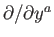 $ \partial /\partial y^{a}$