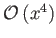 $ \mathcal{O}\left( x^{4}\right) $
