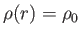 $ \rho(r) = \rho_0$