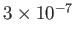 $ 3\times 10^{-7}$