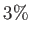 $ 3\%$