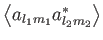 $ \left\langle
          a_{l_{1}m_{1}}a_{l_{2}m_{2}}^{\ast
          }\right\rangle $