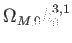 $ \Omega _{M,0}h_{0}^{3,1}$