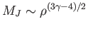$ M_{J} \sim \rho^{(3 \gamma -4)/2}$