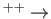 $
              ^{++}\rightarrow $
