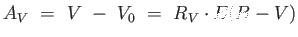 $\displaystyle A_V = 
                  V -  V_0 =  R_V \cdot E(B-V)$