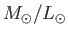 $ M_{\odot} /
          L_{\odot}$