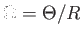 $ \Omega = \Theta /
        R$