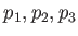 $ %
p_{1},p_{2},p_{3}$