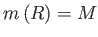 $ m\left( R\right) =M$